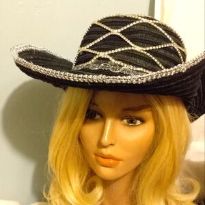 Elegant Black and Silver Women's Hat